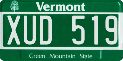 VT license plate XUD519