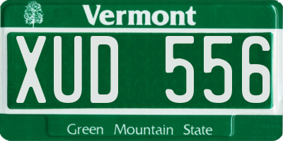 VT license plate XUD556