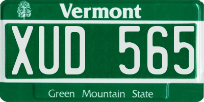 VT license plate XUD565