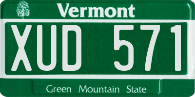 VT license plate XUD571