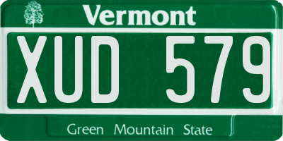 VT license plate XUD579