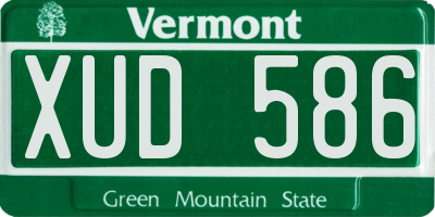 VT license plate XUD586