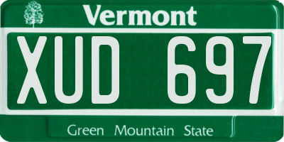 VT license plate XUD697