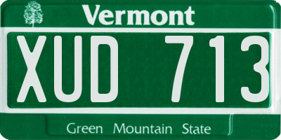 VT license plate XUD713