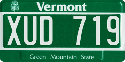 VT license plate XUD719
