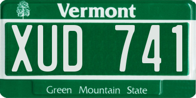 VT license plate XUD741