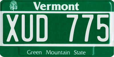 VT license plate XUD775