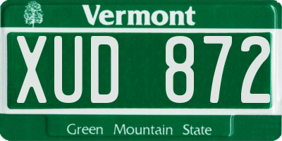 VT license plate XUD872