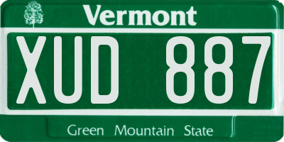 VT license plate XUD887