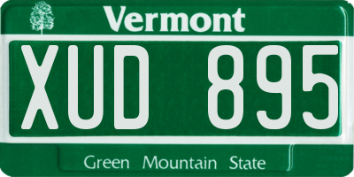 VT license plate XUD895