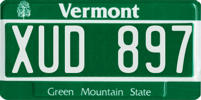 VT license plate XUD897