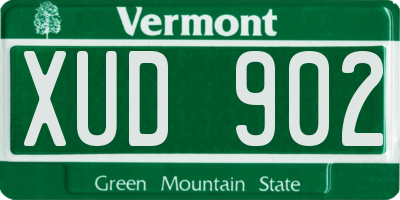 VT license plate XUD902
