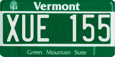 VT license plate XUE155