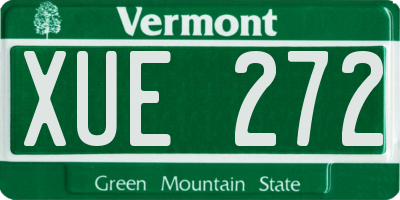 VT license plate XUE272