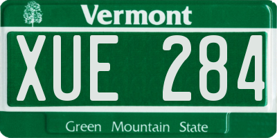 VT license plate XUE284