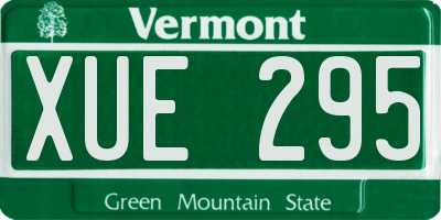 VT license plate XUE295