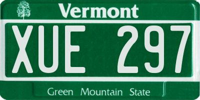 VT license plate XUE297