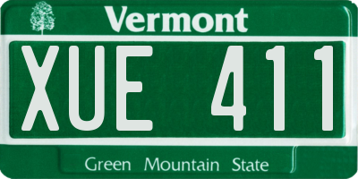 VT license plate XUE411