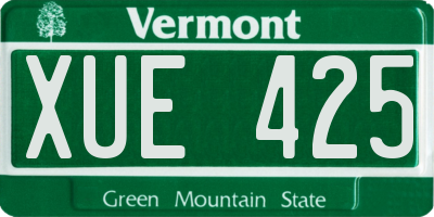 VT license plate XUE425
