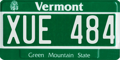 VT license plate XUE484