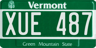 VT license plate XUE487