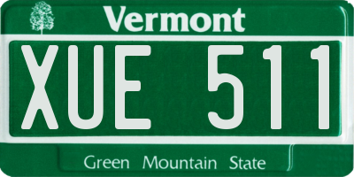 VT license plate XUE511