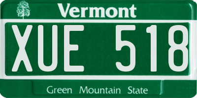 VT license plate XUE518