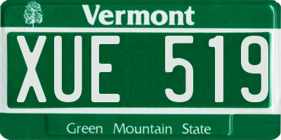 VT license plate XUE519