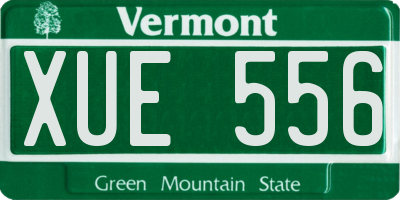 VT license plate XUE556