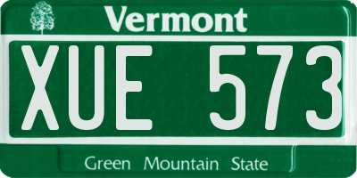 VT license plate XUE573