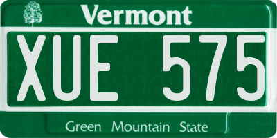 VT license plate XUE575