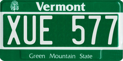 VT license plate XUE577