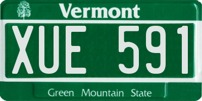 VT license plate XUE591