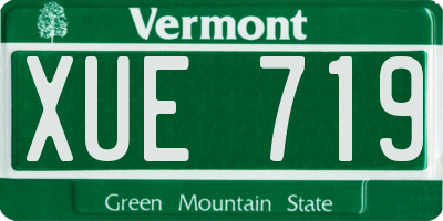 VT license plate XUE719
