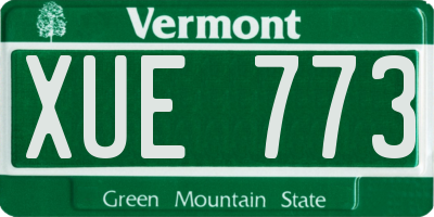 VT license plate XUE773