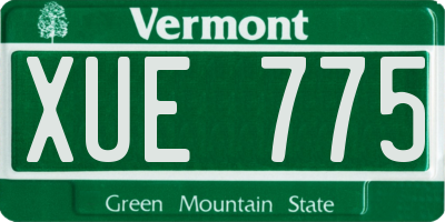 VT license plate XUE775