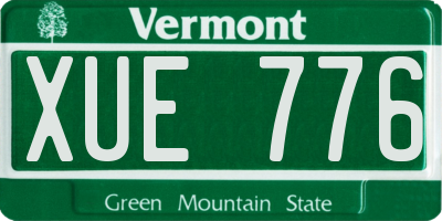 VT license plate XUE776