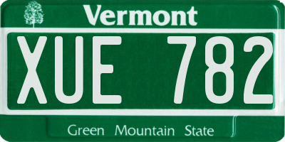 VT license plate XUE782