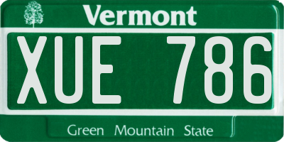 VT license plate XUE786