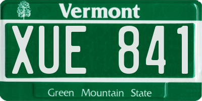 VT license plate XUE841