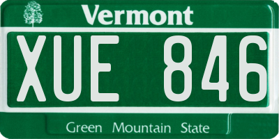 VT license plate XUE846