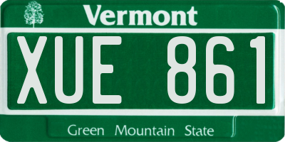 VT license plate XUE861