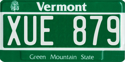 VT license plate XUE879