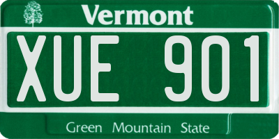 VT license plate XUE901