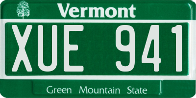 VT license plate XUE941