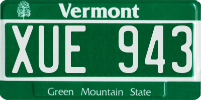 VT license plate XUE943
