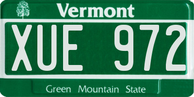 VT license plate XUE972