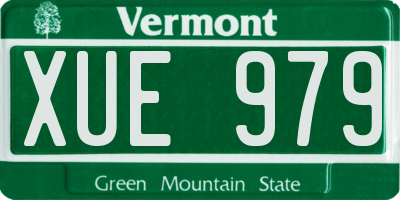 VT license plate XUE979
