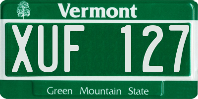 VT license plate XUF127