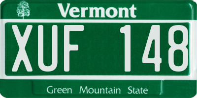 VT license plate XUF148